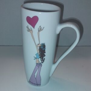 KGG-branded, hand-painted, Tall,German porcelain cup/MUF